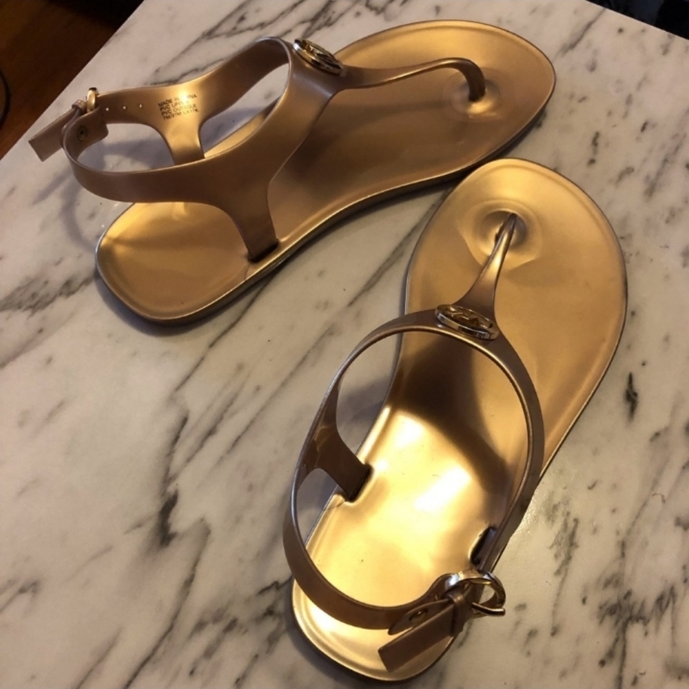 Michael Kors gold Sandals